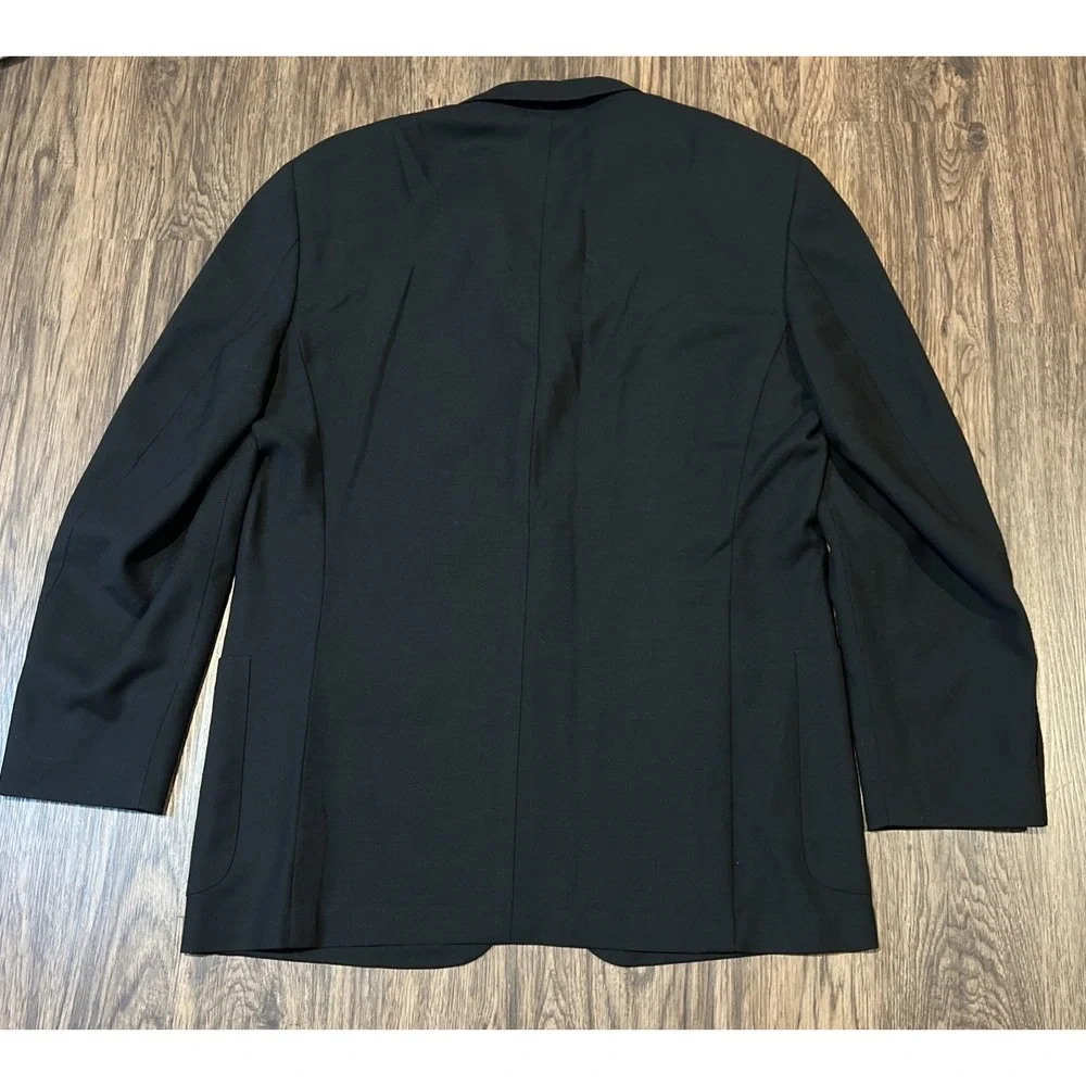Ermenegildo Zegna Soft In Black Size 56EU 100% Wool Blazer Neiman Marcus Italy